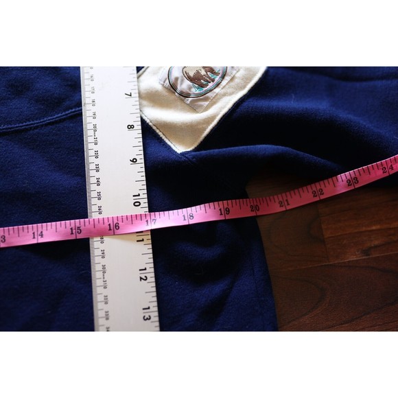 Vintage Premier International Woman's Elk/ Bear Patches Blue Sweater S - Picture 4 of 14